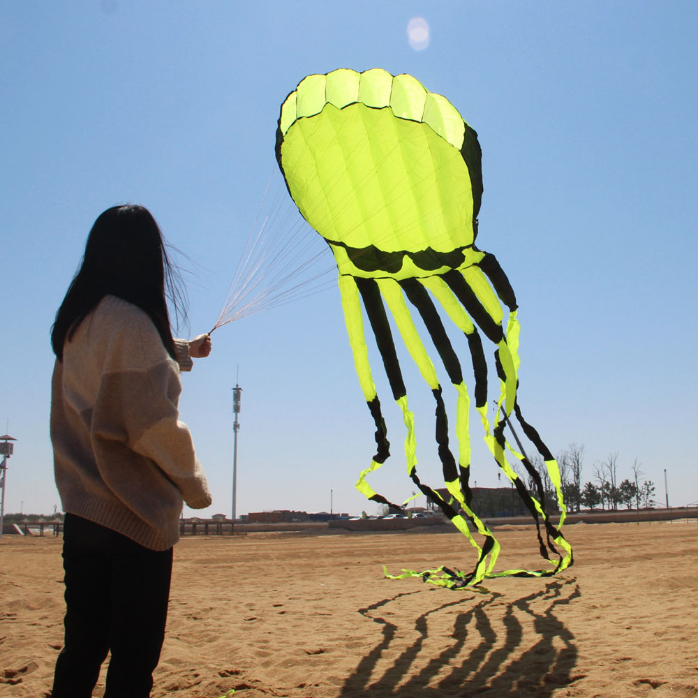 Audlts에 대 한 10m 녹색 낙 지 연 고품질 3D 솔리드 대형 소프트 풍선 쇼 연